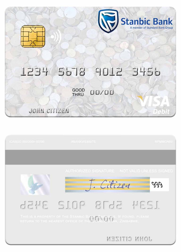 Zimbabwe Stanbic Bank visa debit card